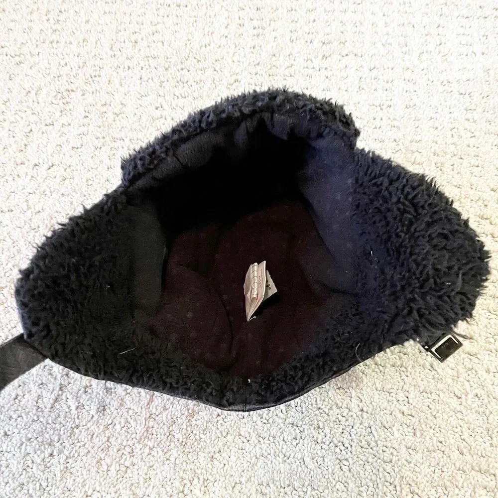Jupa Zenya Gray Fleece Trapper Winter Hat Size XS (2-5) Faux Fur Ear Flaps Cap
